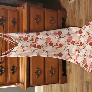 Market & Spruce Floral Maxi Dress - Pink, Red, White